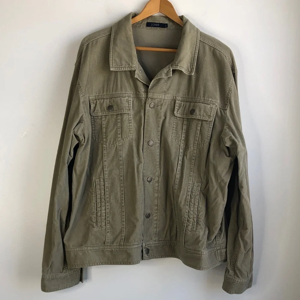 J. Crew Men's Olive Corduroy Jacket